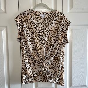 Cheetah print blouse